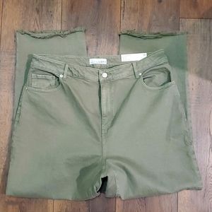 NWT Loft cropped green jeans Size 31